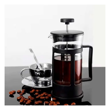 PACK2 INFUSOR PRENSA FRANCESA DE VIDRIO CON ASA Y BANDEJA NEGRO 600ML - 2