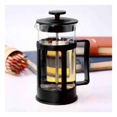 PACK2 INFUSOR PRENSA FRANCESA DE VIDRIO CON ASA Y BANDEJA NEGRO 600ML - 3