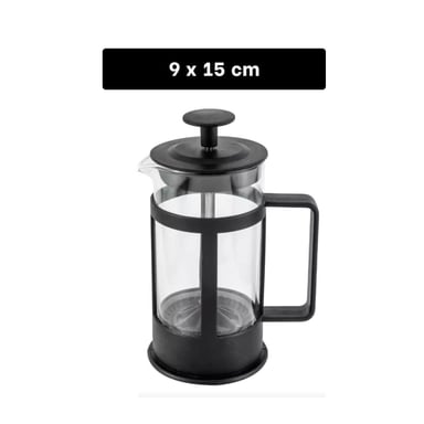 PACK2 INFUSOR PRENSA FRANCESA DE VIDRIO CON ASA Y BANDEJA NEGRO 600ML - 4