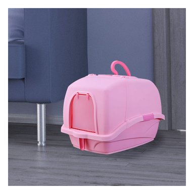 PACK4 CAJA SANITARIA CON CERNIDOR Y PALA ROSADO PARA GATOS Y+REGALO STICKER - 5