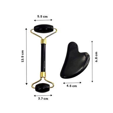 PACK4 EXTRACTOR FACIAL SET DE 2 DE JADE NEGRO PARA CUIDADO Y RELAJACION DEL ROSTRO - 4