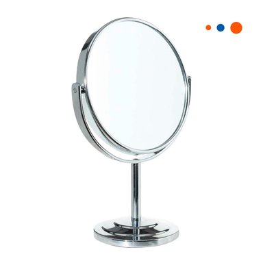 SUPERFICIE REFLECTIVA DE TOCADOR CIRCULAR 14,5CM PLATEADO Y+REGALO STICKER - 3