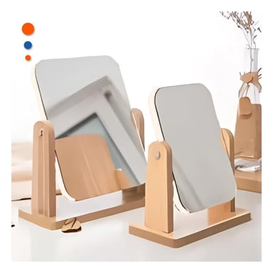 PACK12 REFLEJO RECTANGULAR DOBLE PARA VESTIDOR 16,5CM TRANSPARENTE MADERA - 2
