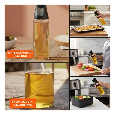 PACK6 PULVERIZADOR DE VIDRIO NEGRO 220ML PARA CREAR RECETAS CON SU FAMILIA Y+PAPEL REGALO - 3