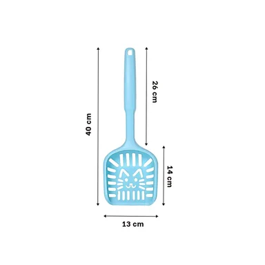 PACK6 CUCHARA PRACTICA 40X13CM GATO CELESTE PASTEL Y+REGALO STICKER - 4