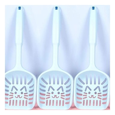 PACK6 CUCHARA PRACTICA 40X13CM GATO CELESTE PASTEL Y+REGALO STICKER - 5