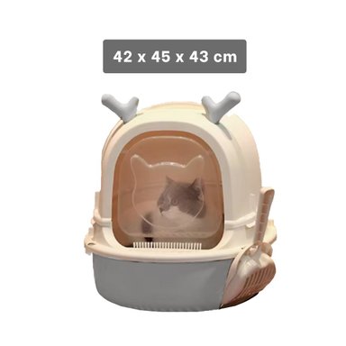 PACK2 SANITARIO ABIERTO PARA GATO RENO 2 EN 1 CON PALA CASA - 4