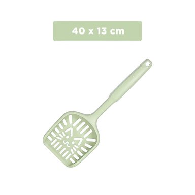 PACK12 LIMPIA ARENA FUNCIONAL 40X13CM MASCOTAS VERDE PASTEL - 4