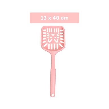 HERRAMIENTA PARA LIMPIEZA DE ARENA CARA DE GATO ROSADO PASTEL Y+REGALO STICKER - 4