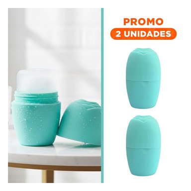 PACK2 CAJON PARA RODILLO FACIAL VERDE AGUA RESISTENTE Y COMPACTO PARA MANTENER FRIO - 1