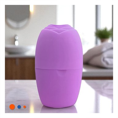 CONTENEDOR PARA RODILLO FACIAL LILA RESISTENTE Y ELEGANTE PARA USO DIARIO Y+REGALO STICKER - 2