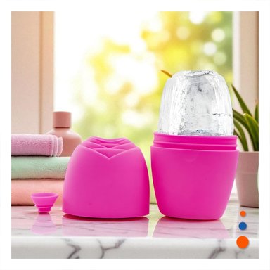 PACK6 PORTA RODILLO FACIAL FUCSIA ELEGANTE Y COMPACTO PARA MASAJES DIARIOS Y+REGALO STICKER - 3