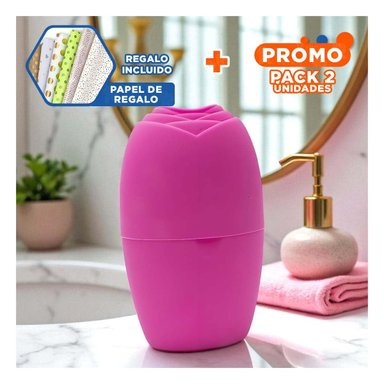 PACK2 CAJON PARA RODILLO FACIAL FUCSIA FUNCIONAL Y ELEGANTE PARA CUIDADO FACIAL Y+PAPEL REGALO - 1