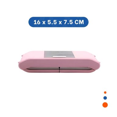 PACK4 PORTA UÑAS PORTATIL ROSADO MODERNA Y FUNCIONAL PARA MANI PEDICURE Y+PAPEL REGALO - 4