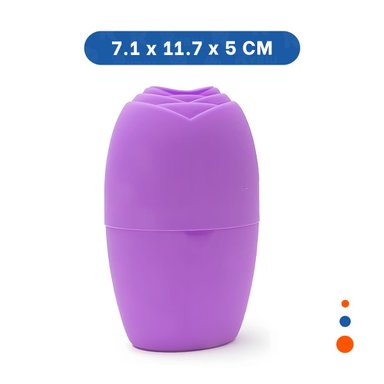 CONTENEDOR PARA RODILLO FACIAL LILA PRACTICO Y COMPACTO PARA MANTENER FRIO Y+PAPEL REGALO - 4