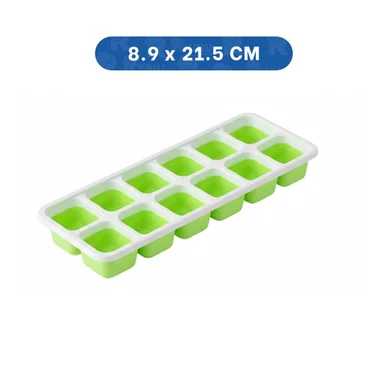 PACK2 CONJUNTO APILABLE DE MOLDES PARA HIELO Y JUGOS VERDE - 4