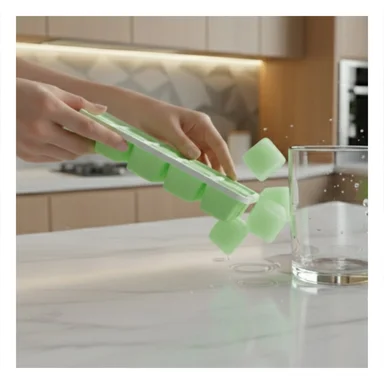 PACK2 CONJUNTO APILABLE DE MOLDES PARA HIELO Y JUGOS VERDE - 5
