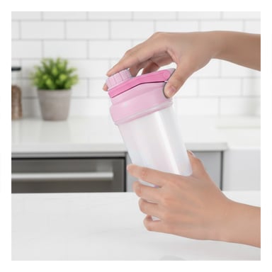PACK6 ENVASE TOMATODO SHAKER 500ML ROSADO PARA LICUADOS Y BEBIDAS FITNESS - 2
