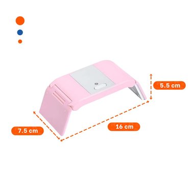 PACK2 EXPOSITOR PARA UÑAS PORTATIL ROSADO MODERNA Y PEQUENA PARA SECADO Y+PAPEL REGALO - 4