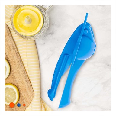 DISPOSITIVO DE LIMON PLASTICO CELESTE PARA JUGOS CASEROS Y REFRESCOS Y+POST IT - 3