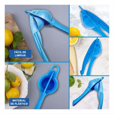 DISPOSITIVO DE LIMON PLASTICO CELESTE PARA JUGOS CASEROS Y REFRESCOS Y+POST IT - 5