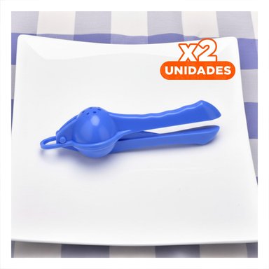 PACK2 JUGUERA ECONOMICA DE LIMON PLASTICO CELESTE PARA COCINA Y FIESTA HOGAR Y+REGALO STICKER - 1