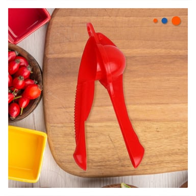 PACK2 EXPRIMIDOR HOGAR ROJO RESISTENTE PARA LIMONES Y OTRAS FRUTAS Y+REGALO STICKER - 3