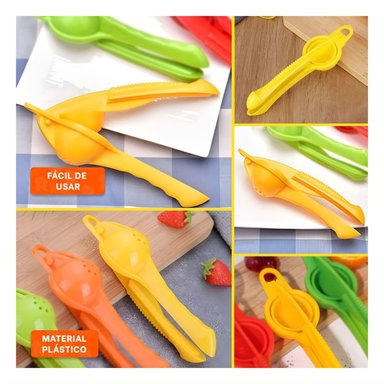 PACK4 TRITURADOR DE HOGAR PLASTICO AMARILLO PARA PREPARAR JUGOS CASEROS Y+REGALO STICKER - 2