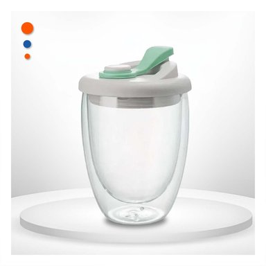 PACK12 JARRO DURABLE DE VIDRIO DOBLE CON TAPA DE SILICONA - 3