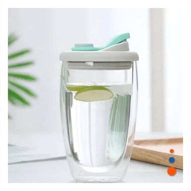 PACK6 CONTENEDOR DURABLE DE VIDRIO DOBLE CON TAPA DE SILICONA Y+REGALO STICKER - 3