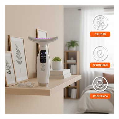 DISPOSITIVO FACIAL 7 MODOS DE COLOR RUTINA DE BELLEZA BLANCO COMPACTO Y+LIGAS REGALO - 2