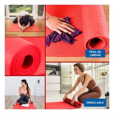 PACK2 BASE RESISTENTE ROJO DE GOMA EVA 61X183CM PARA EJERCICIOS Y DEPORTES Y+PAPEL REGALO - 3