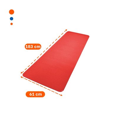 PACK2 BASE RESISTENTE ROJO DE GOMA EVA 61X183CM PARA EJERCICIOS Y DEPORTES Y+PAPEL REGALO - 4