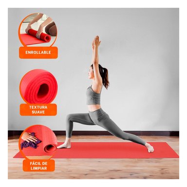 PACK2 BASE RESISTENTE ROJO DE GOMA EVA 61X183CM PARA EJERCICIOS Y DEPORTES Y+PAPEL REGALO - 5
