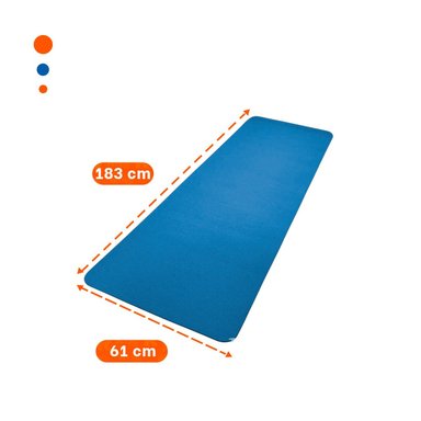 ALFOMBRA PROFESIONAL AZUL DE GOMA EVA 61X183CM PARA PILATES Y ENTRENAMIENTO Y+POST IT - 4