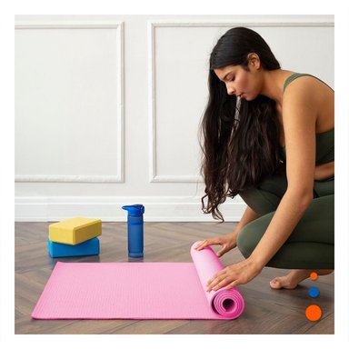 PACK2 BASE RESISTENTE ROSADO DE GOMA EVA 61X183CM PARA EJERCICIOS Y DEPORTES Y+PAPEL REGALO - 2