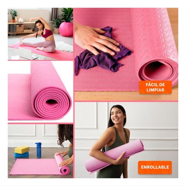 PACK2 BASE RESISTENTE ROSADO DE GOMA EVA 61X183CM PARA EJERCICIOS Y DEPORTES Y+PAPEL REGALO - 3