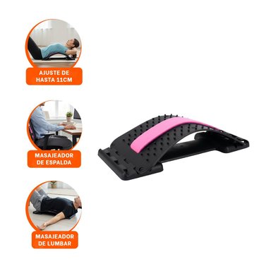 COJIN ELECTRICO PARA LUMBAR EN ROSADO Y MORADO PARA OFICINA - 3