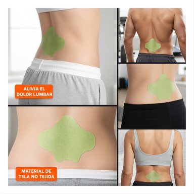 SET 10 PARCHES CORPORALES LUMBAR VERDE COMODOS Y+POST IT - 5