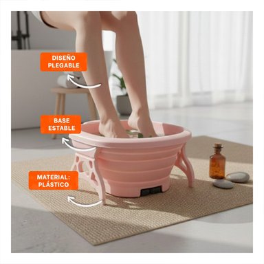 DEPRESOR PORTATIL CON MASAJEADOR DE PIES ROSADO PARA SPA EN CASA Y+POST IT - 2