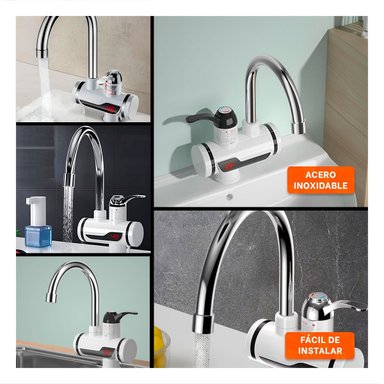 LLAVE CALENTADORA DE AGUA BLANCO CON USO PRACTICO EN TAREAS DE LIMPIEZA Y+POST IT - 1