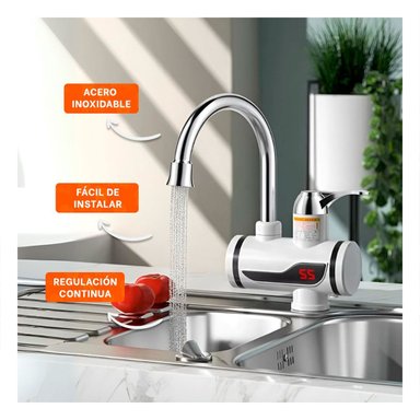 LLAVE CALENTADORA DE AGUA BLANCO CON USO PRACTICO EN TAREAS DE LIMPIEZA Y+POST IT - 2