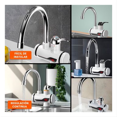 LLAVE CALENTADORA DE AGUA BLANCO CON USO PRACTICO EN TAREAS DE LIMPIEZA Y+POST IT - 5