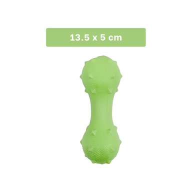 PELOTA MANCUERNA DE MINI RAYAS ROJO PARA PERRO JUGUETON - 4
