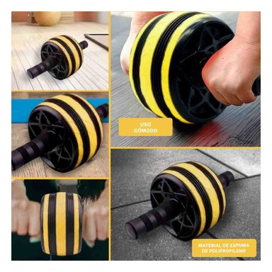 ANILLO RODANTE ABDOMINAL PORTATIL PARA CASA AMARILLO Y+LIGAS REGALO - 5