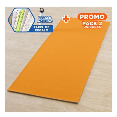 PACK2 ALFOMBRA ANTIDESLIZANTE 6MM ANARANJADA DE GOMA EVA Y+PAPEL REGALO - 1