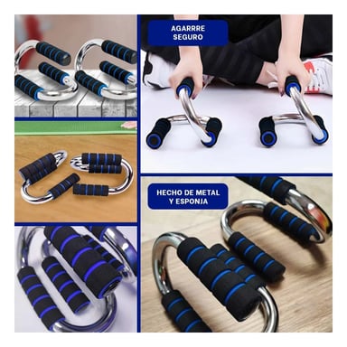 ESTRUCTURA PUSH UP MULTIFUNCIONAL PARA FUERZA Y POSTURA FORMA S AZUL Y+POST IT - 1