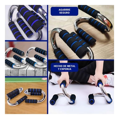 ESTRUCTURA PUSH UP MULTIFUNCIONAL PARA FUERZA Y POSTURA FORMA S AZUL Y+POST IT - 5