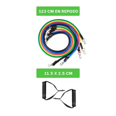 ELASTICAS CON DIFERENTES RESISTENCIAS PARA ENTRENAMIENTO COMPLETO YOGA Y+REGALO STICKER - 4