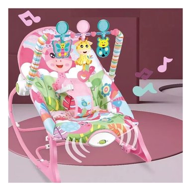 PACK2 ASIENTO MUSICAL DE MECEDORA ROSADO VIBRATORIA DIDACTICO E INTERACTIVO CASA Y+PAPEL REGALO - 2